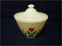 VINTAGE 1940s COVERED FIRE KING DISH