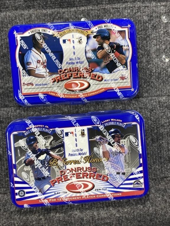 2 1998 Donruss Baseball Card Tins Sealed
