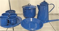 CAMPING DISHES - PANS, POT, COFFEE POT, PLATES