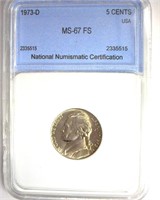 1973-D Nickel MS67 FS LISTS $2750