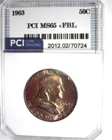 1963 Franklin MS65+ FBL LISTS $2500