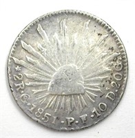 1851-GOPF 2 Reales F+ Mexico
