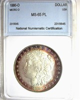 1880-O Morgan MS65 PL LISTS FOR $45000