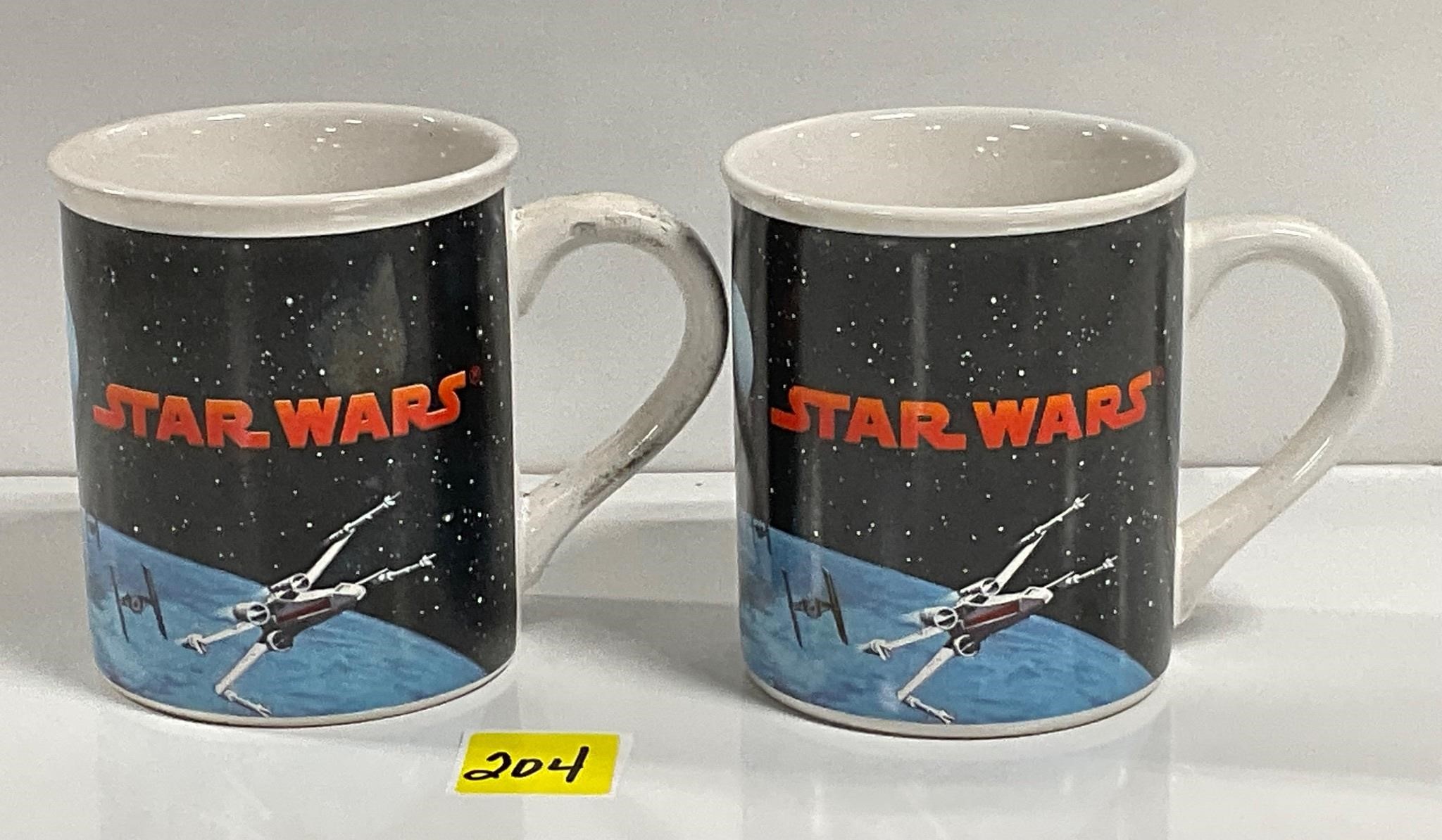 Vtg Star Wars Luke Yoda R2D2 Wicket Mugs