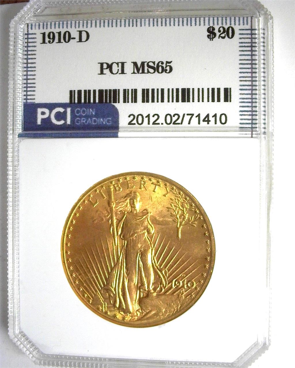 1910-D Gold $20 MS65 LISTS $4750