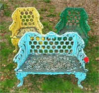 Cast Iron Settee and Chairs