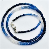 Certified Silver 41.80 cts Blue Sapphire Necklace