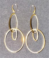 Michael Kors 14k Gold Plated Gem Dangle Earrings