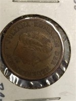 1962 Netherlands 1 cent bronze coin