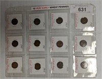 12 EARLY WHEAT PENNIES