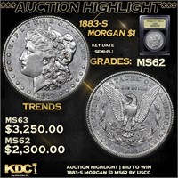 ***Auction Highlight*** 1883-s Morgan Dollar $1 Gr