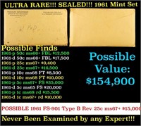 Original Sealed 1961 P & D Mint Set In Original En