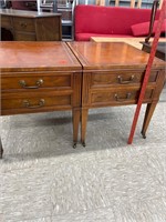 To matching rolling end tables