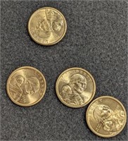 4 PC SACAGAWEA COINS