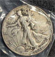 1947 WALKING LIBERTY HALF DOLLAR
