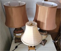 PR OF LAMPS, PALM TREE TABLE LAMP