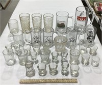 Lot of glass drinkware