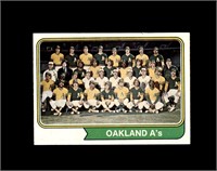 1974 Topps #246 Oakland A's TC EX to EX-MT+