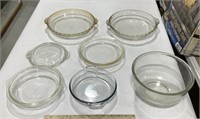 Lot of glass dishes w/ Anchor Hocking & Pyrex