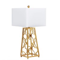Quatrefoil Square Base Table Lamp