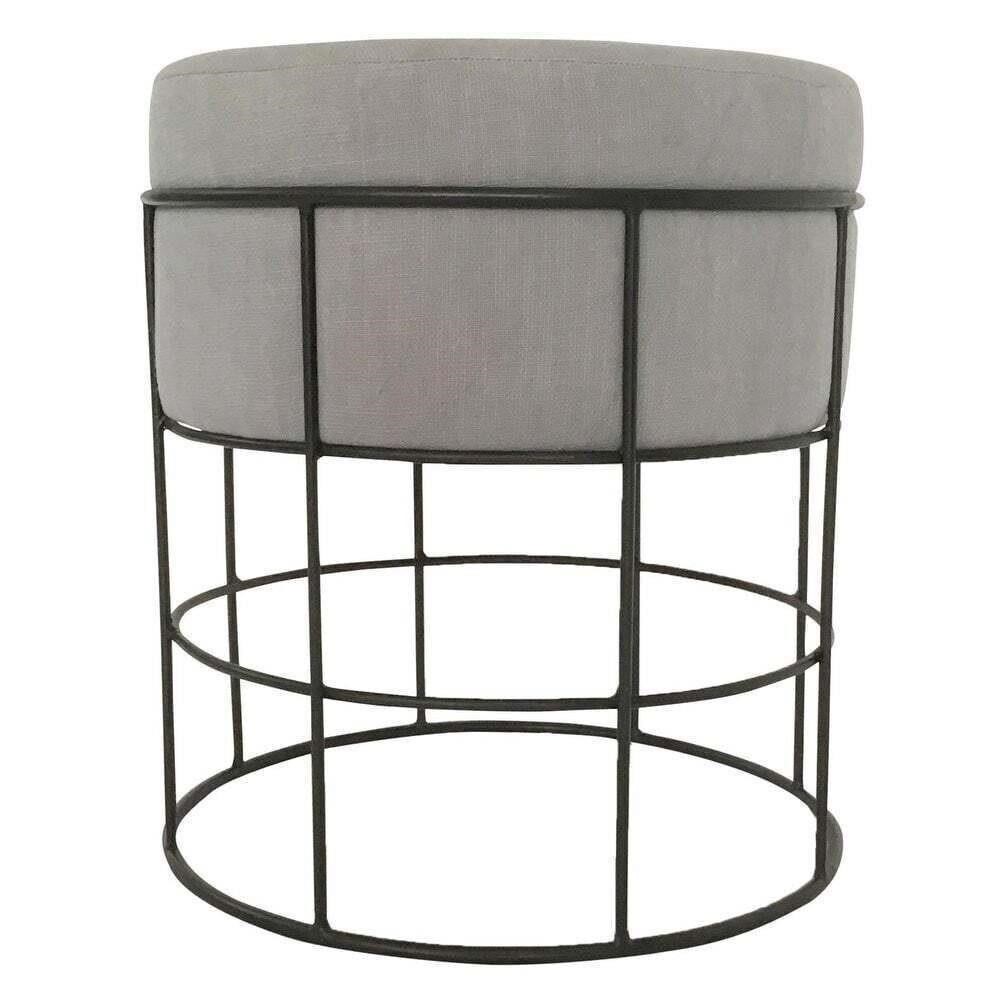 Rex Round Stool with Metal Cage Legs
