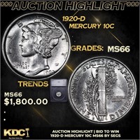 ***Auction Highlight*** 1920-d Mercury Dime 10c Gr
