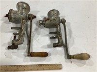 2-Food grinders-one missing bottom knob