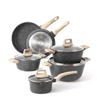 CAROTE Nonstick Granite Cookware Sets, 10 Pcs Pots