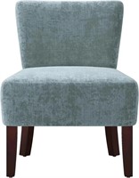 ECLYL Chenille Fabric Armless Leisure Chair  (Gray
