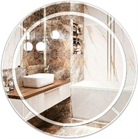 Pregaspor, 30" Frameless Round Bathroom Mirror, Do