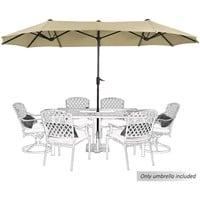 PHI VILLA 13ft Double-Sided Twin Outdoor Patio Umb