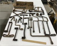Tool lot w/T-handles & hand wrenches