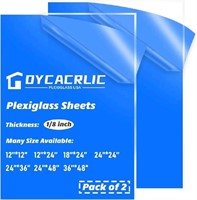 DYCacrlic 2 Pack 24x36 Clear Acrylic Plexiglass Sh