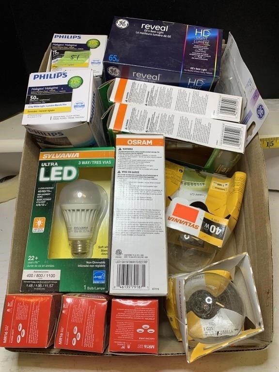 Box lot of light bulbs
