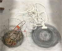 2-Fishing baskets w/contents