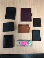 Lot of 7 Leather Wallets & Card Holders