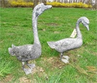 Pair of Aluminum Geese