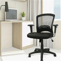 HYLONE, Computer Chair, Adjustable Arms, Lumbar Su