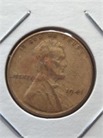1941 Lincoln wheat penny