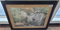 CHURCH PRINT IN FRAME SIGNED