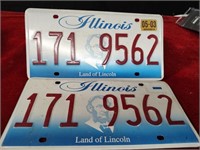 Vintage Illinois Car Tags 171 9562
