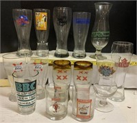 Assortment of bar glasses