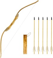 40 Wooden Bow Set  1 Bow  3 Arrows