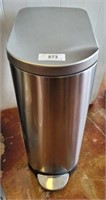 SIMPLEHUMAN HANDS FREE STAINLESS TRASH CAN