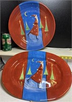 Christmas platter and bowl
