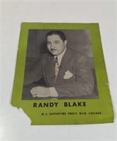 1940's Randy Blake M.C Suppertime Frolic WJJD