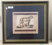 FRAMED LION AND CUB PRINT