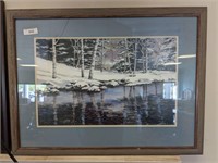 WINTER CREEK SCENE, SIGNED/NUMBERED