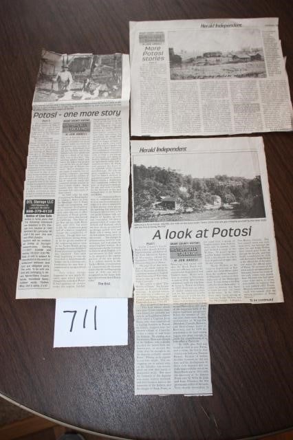 Set of 4 - Potosi Brewing Co. Newspaper Articles