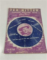 1948 Tex Ritter Capitol Record Hits Song Folio